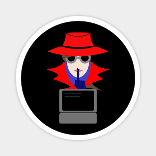 Lady Red Shush (Cauc W/Computer): A Cybersecurity Design Magnet